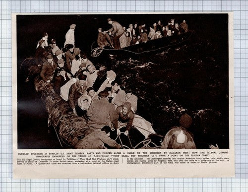 (5573) Jewish Immigrants LO TAFHIDUNO Haifa - 1948 Clip