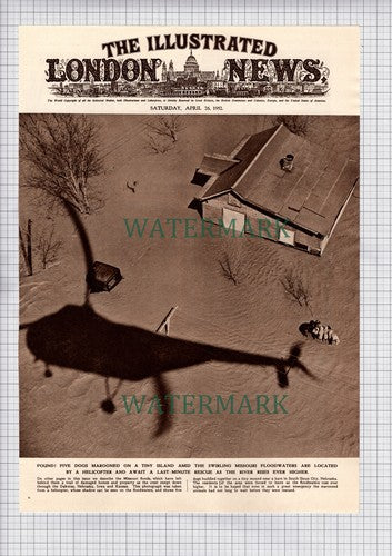 Missouri Floods USA South Sioux City Nebraska Iowa Omaha - 1952 Article