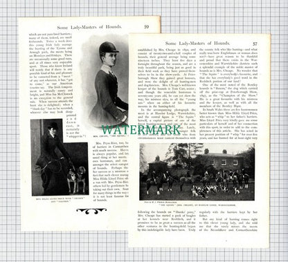 (6720) Hunting Duchess of Newcastle Clumber Hilda Lloyd Price Haselor c .1900