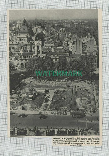 C1977) Westminster London Parliament Square - 1950 Clip