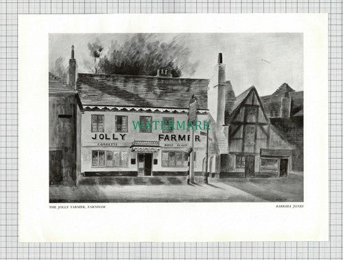 (8595) Boulter's Lock Maidenhead / Jolly Farmer Farnham - 1948 Cutting / Print
