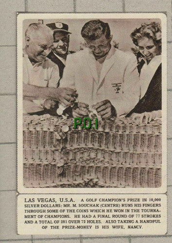 Golf Champion's Prize Mr M Souchak Las Vegas USA  Nancy   - 1959 News Clipping