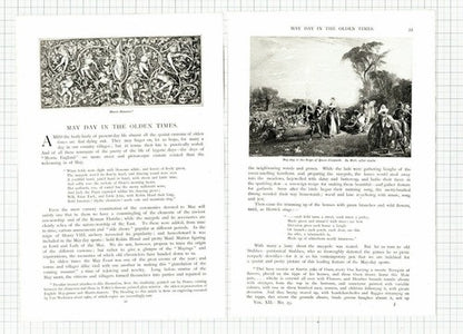 (5951) May Day In Olden Times   - 1897 Article