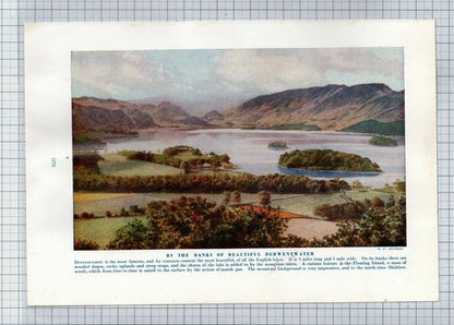 (5862)  Polperro Harbour Cornwall / Derwentwater - Book Print