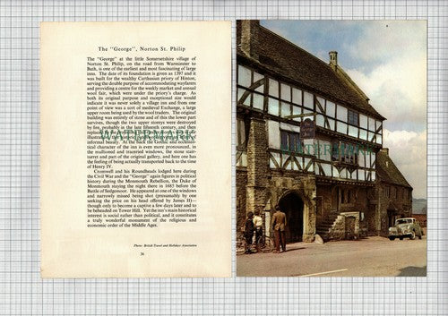 The George Norton St Philip Somerset  - 1958 2-Page Cutting