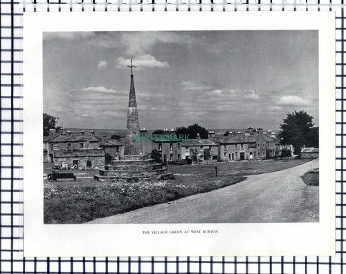 West Burton / Bainbridge Yorkshire - 1951 Cutting / Print