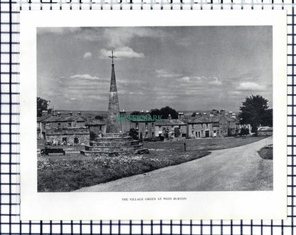 West Burton / Bainbridge Yorkshire - 1951 Cutting / Print