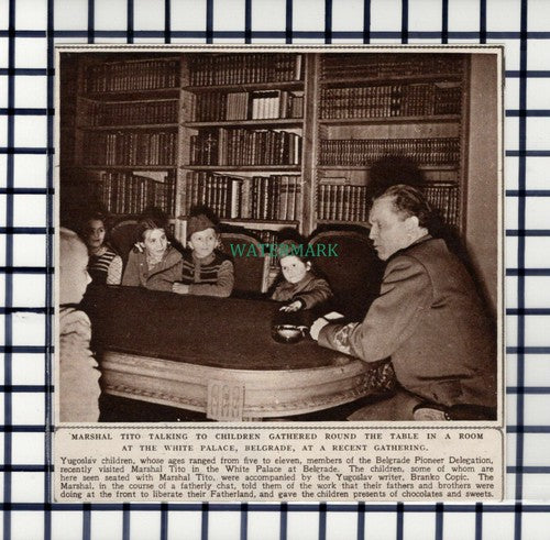 C6252) Marshal Tito White Palace Belgrade Branko Copic - 1945 Cutting