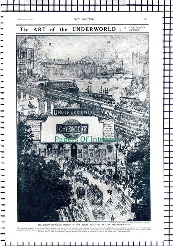Joseph Pennell Underground Electric Railway Co London Senefelder 1914 Article