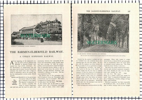 (8414) The Barmen-Elberfeld Railway  - c.1930s Article