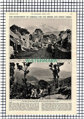 Gurkhas West Nepal  - 1952 Article
