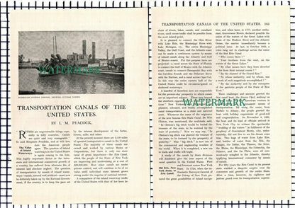 (8424) Transportation Canals United States - c.1930s Article