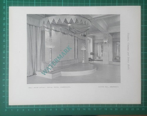 Royal Hotel Harrogate Ball Room Oliver Hill / Cinema Theatre Aarhus - 1926 Print