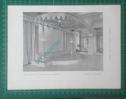 Royal Hotel Harrogate Ball Room Oliver Hill / Cinema Theatre Aarhus - 1926 Print