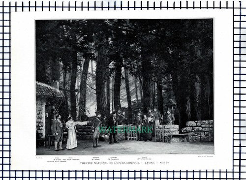 Theatre National Opera-Comique Vaurs Raveau Cazeneuve  - 1910 Cutting