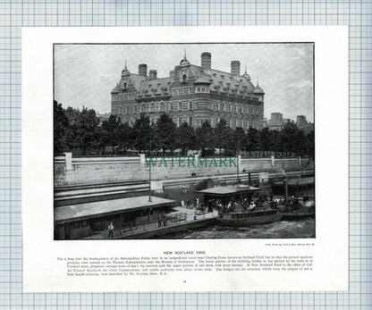 X1892) Regent's Park / New Scotland Yard London  - c.1900 Book Print