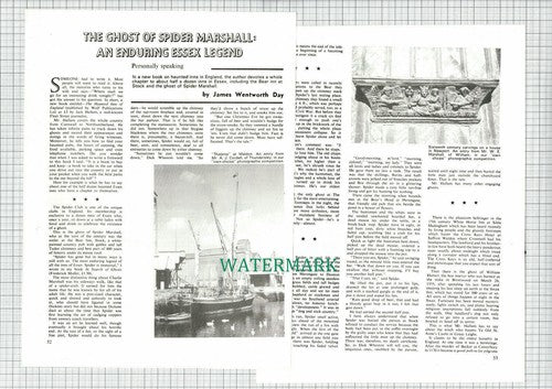 (6595) Spider Marshall Bear Inn Stock Essex James Wentworth Day  - 1973 Article