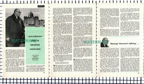 (8127) Castle Howard George Howard  - 1966 Article