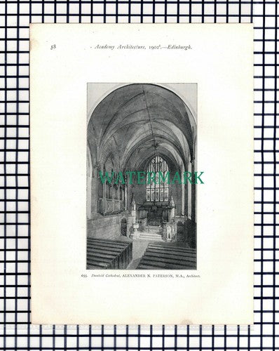 (8142) Dunkeld Cathedral Alexander N Paterson Architect - 1902 Book Print
