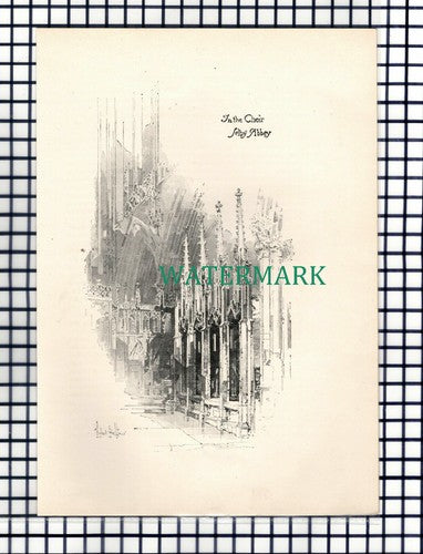 Selby Abbey - c.1902 Cutting / Print