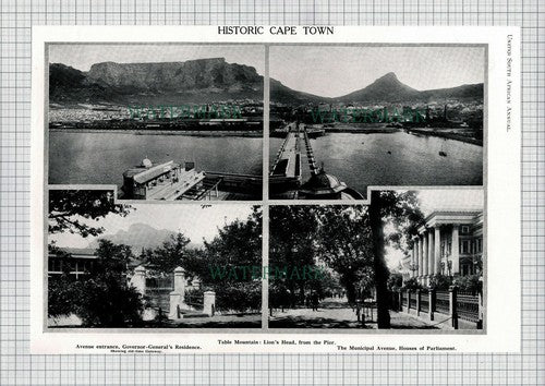 X1818) CAPE TOWN  South Africa - 1932 Cutting