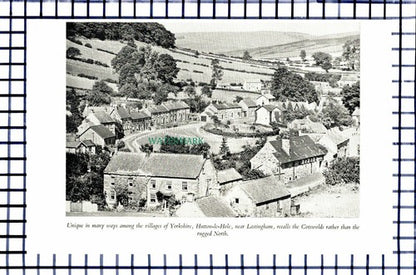 C6480) Hutton-le-Hole / Sutton Bank Lake Gormire - 1950s Print / Cutting