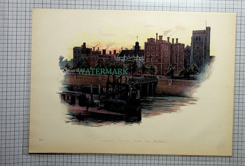 LAMBETH PALACE England  - c.1910 Antique Print