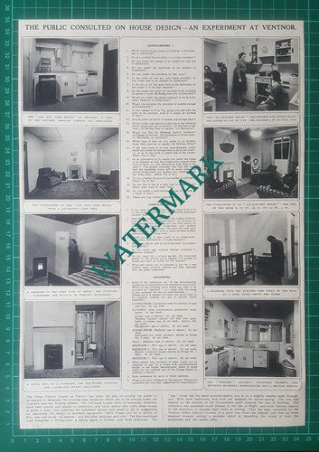 X983) Ventnor Urban District Council Post War Housing Scheme IOW - 1945 Clip