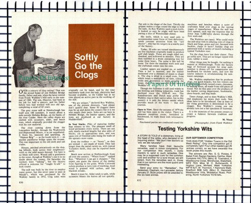 (7025) Hebden Bridge Frank Walkley Mill Roy Maurice Clogs - 1981 Small Article
