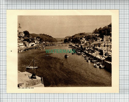 (6535) West Looe Cornwall - c.1930s Print / Cutting
