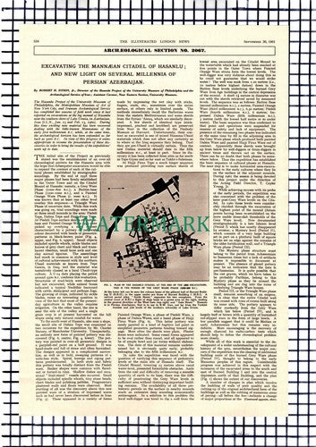 Mannaean Citadel Hasanlu Project Philadelphia Robert DYSON -1961 Article