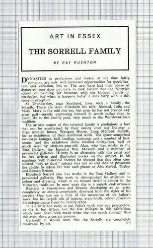 The Sorrell Family Thundersley Southend Essex Art -   1971 Cutting