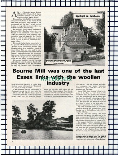 Bourne Mill Essex Tom Dimmick Duncan Kirkby  Andrew Dodds - 1976 Article / Print