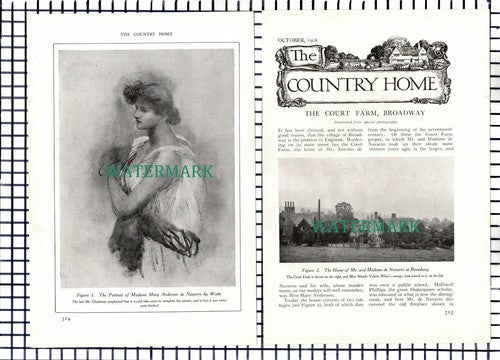 (7651) The Court Farm Broadway Antonio de Navarro  -  c.1911 6-Side Article