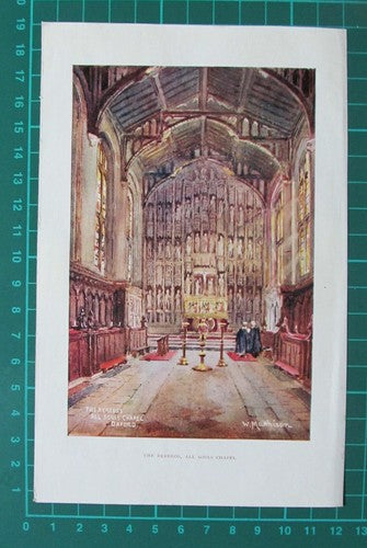 C4970) Radcliffe Library Oxford / All Souls Chapel - c.1900 Clip