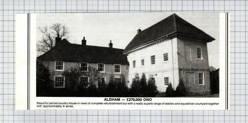 Aldham Essex Period Country House Sale Advert - 1987 Cutting