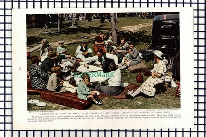 (8036) Les Moutiers-Hubert Church / Preaux Rural Festival - 1940 Cutting
