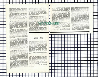 (7062) Jim Leach Harold Burgess Potholing - 1969 Article