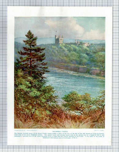 (5878) Balmoral Castle   F C Varley   -  c.1930s  Print