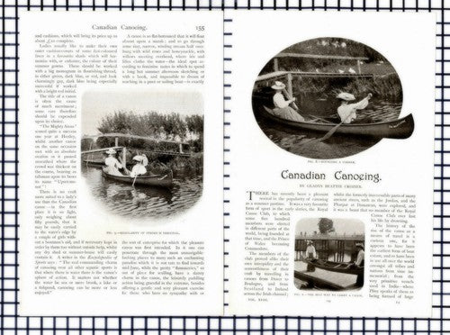 (6377) Canadian Canoeing Canader Canada - c.1905 Article