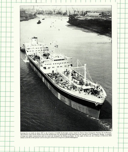 VIRGINIA Ship Furness Shipyard Haverton Hill SAN EDMUNDO  Eagle Tanker- Clipping