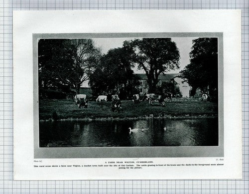 (5892)  A Farm Near Wigton Cumbria   - c.1930s Book Print