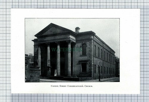 C6245) PRESTON  Cannon Street Congregational Church - 1902 Book Print
