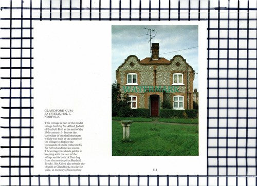 C7066) Glandford Cum Bayfield Holt Norfolk Cottage   - 1980s Cutting