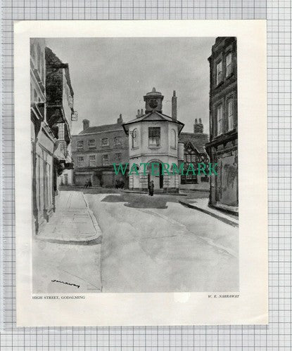 (8588) High Street Godalming W E Narraway - 1948 Print / Cutting