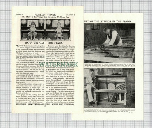 (8531) Story Of A Piano - c.1950s Article