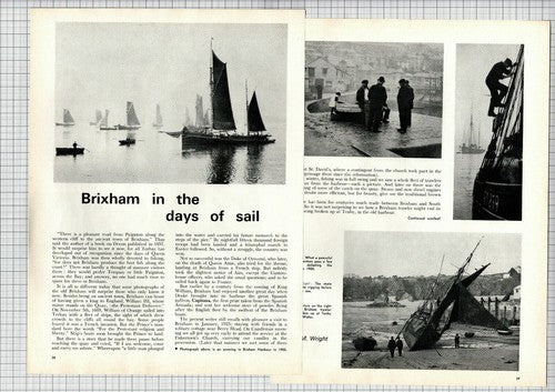 (6498) Brixham Devon Trawlers Boats  - 1967 Article