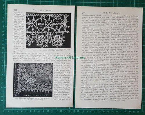 (6733) The Romance Of Lace Mrs F Nevill Jackson -  c.1900  Article