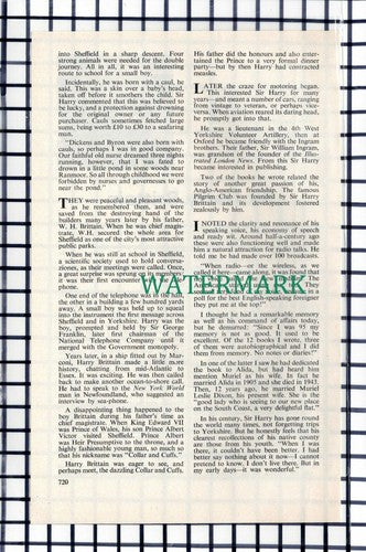 C6920) Sir Harry Brittain - 1973 Small Article