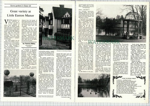 Little Easton Manor Essex Mr & Mrs Pedley  - 1982 Article / Print